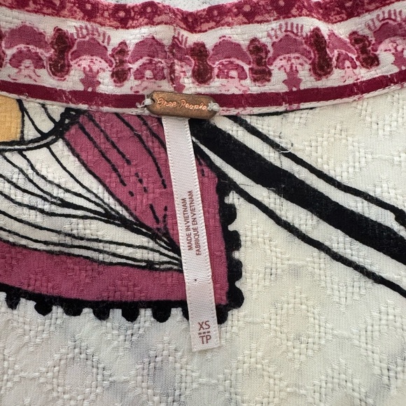 Free People C'est Moi Mixed Print Maxi Top Womens Sz XS Button Up Cardigan Dress - Picture 9 of 15